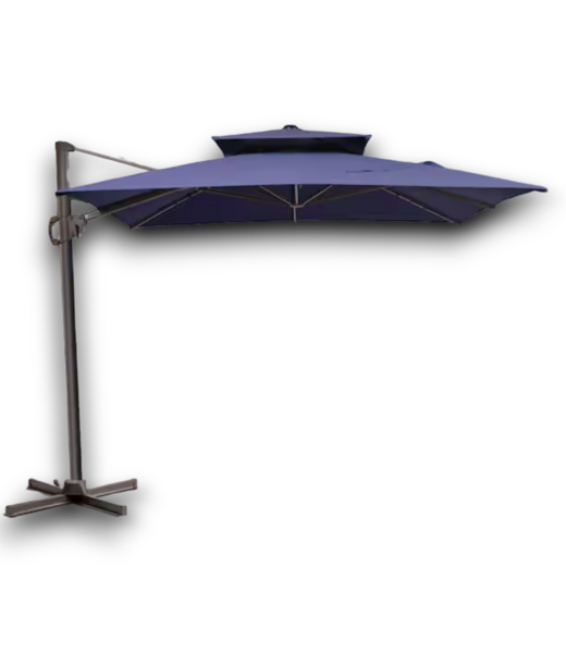 53753 Double Top Navy Blue Cantilever Patio Umbrella 11' x 9'