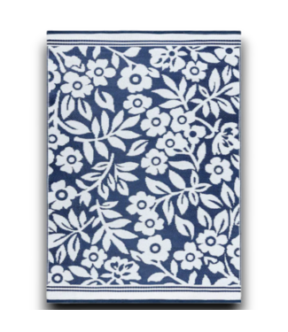 53757 Flatweave Blue Rectangular Outdoor Area Rug 8' x 10'