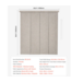 53761 Vertical Brown Panel Track Blinds For Patio Doors 86"W
