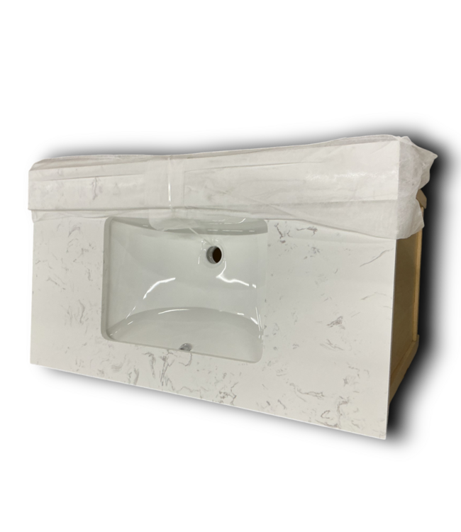 53751 Sandbanks White Oak Bathroom Vanity With Top 36"