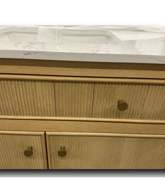 53751 Sandbanks White Oak Bathroom Vanity With Top 36"