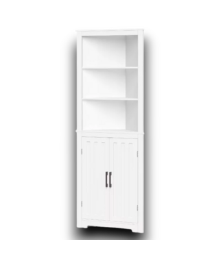 53771 White Tall Bathroom Storage Cabinet 24"W