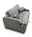 53784 Small Velvet Gray 3-in-1 Loveseat Futon Sofa