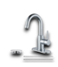 53764 Polished Chrome Bathroom Sink Faucet With Deck