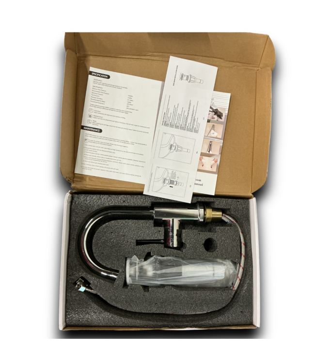 53764 Polished Chrome Bathroom Sink Faucet With Deck