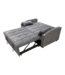 53784 Small Velvet Gray 3-in-1 Loveseat Futon Sofa