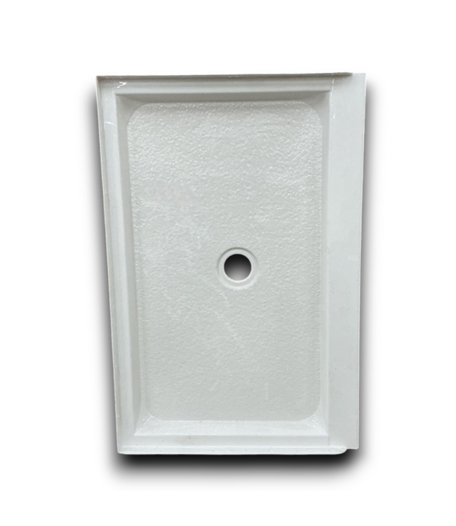 53793 White Acrylic Center Drain Shower Base 42"W x 28"L