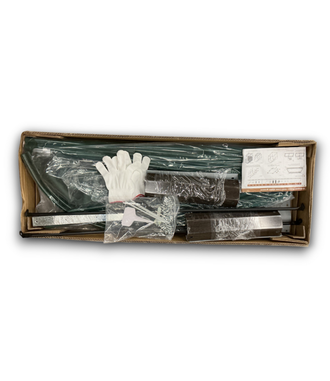 53802 Metal Planter Box With PVC Cover Roll-Up Window