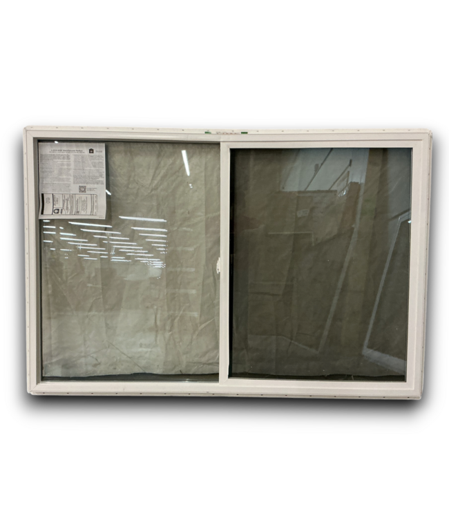 53809 Black And White Vinyl Sliding Window 71.25"W x 47.25"H