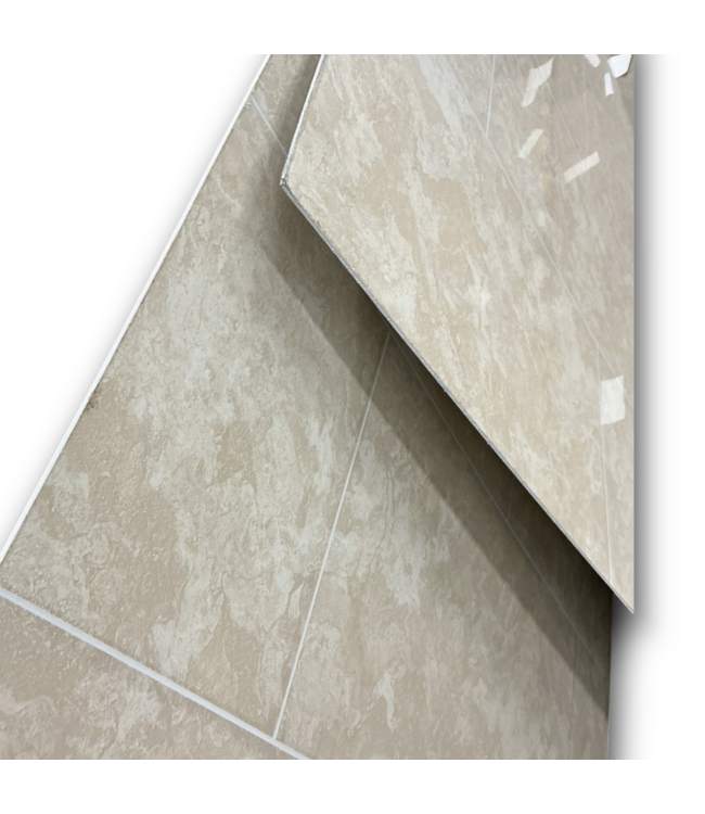 53810 2-Piece Brown Roman Block Shower Wall 48" x 98"