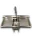 53812 Commercial Galvanized Steel Single Sink Bowl 63"W