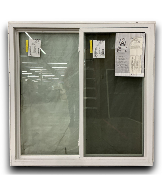 53814 Vinyl Single Hung Sliding Window 47.5"W x 47.5"H.