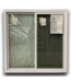 53814 Vinyl Single Hung Sliding Window 47.5"W x 47.5"H.