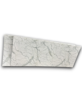 53816  2-Piece Gray Marble Design Shower Wall 40" x 98"