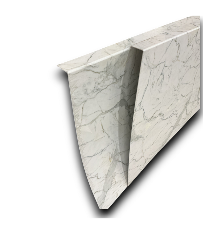 53816  2-Piece Gray Marble Design Shower Wall 40" x 98"