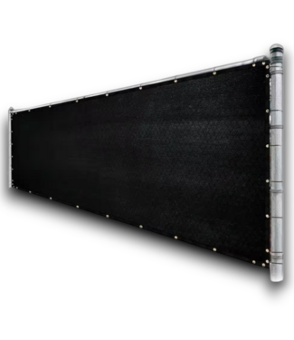 53817 Black Privacy Fence Screen Mesh Fabric Cover 25'W