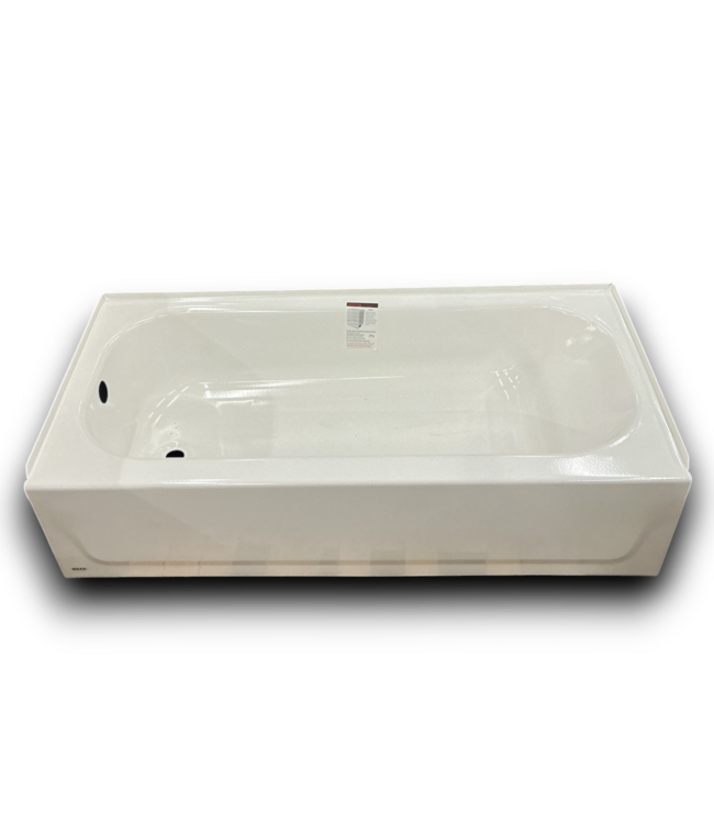 53823 White Pro Steel Alcove Soaking Bathtub LH Drain