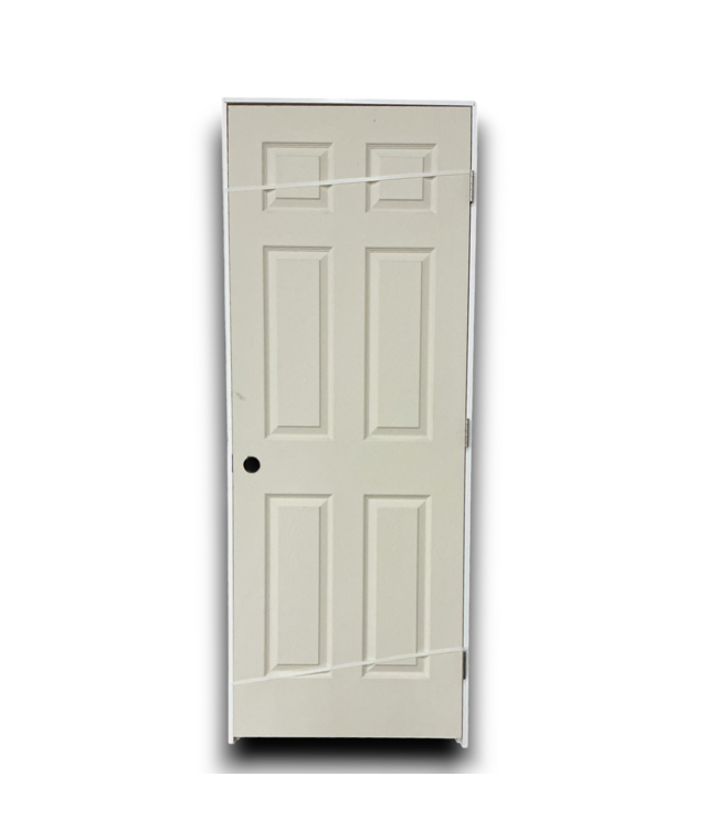 53824 Prehung 6-Panel Hollow Core Interior Door 30" x 80" LH