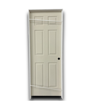 53824 Prehung 6-Panel Hollow Core Interior Door 30" x 80" LH