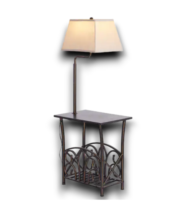 53839 Bronze Shelf Floor Lamp 54"