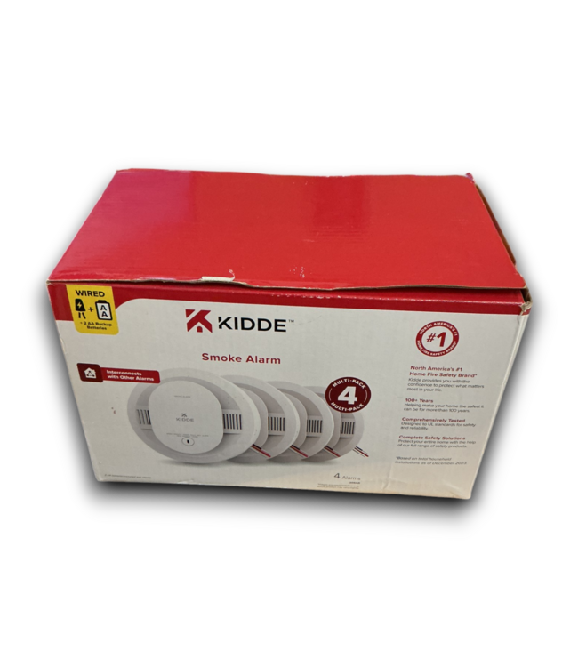 53838 Hardwired Smoke Detector With Photoelectric Sensor 4 Pk