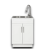 53840 White Freestanding Utility Tub With Cabinet And Faucet