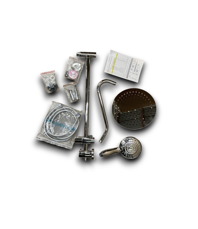 53844 Polished Chrome Shower Head With Handheld Combo