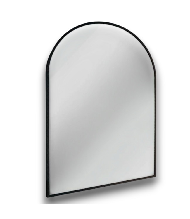 53835 Arched Top Black Framed Mirror 24" x 39"