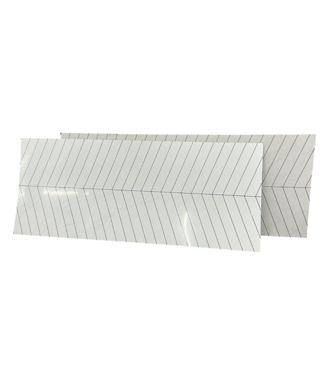 53847 Black & White Chevron Patter Shower Walls 98" x 40"