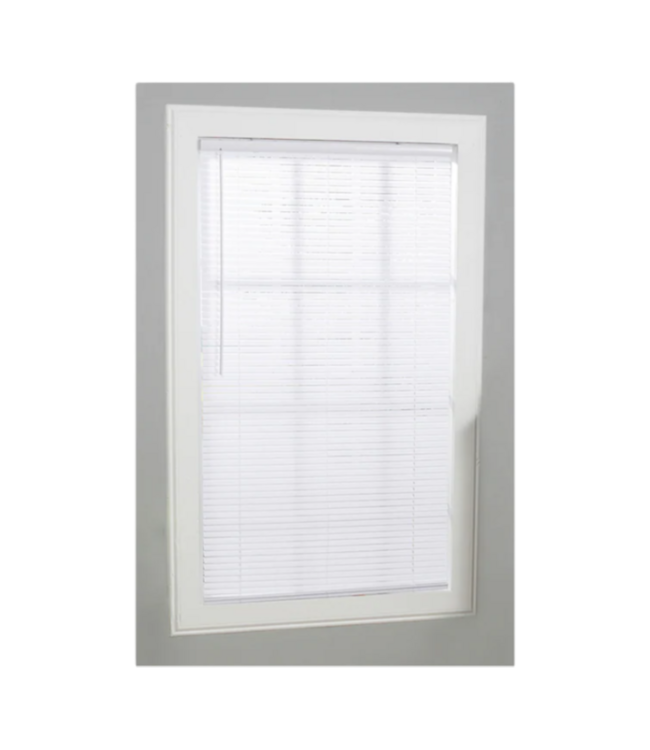 53849 Set of Cordless White Vinyl 1-inch Mini Blinds 72" x 48"
