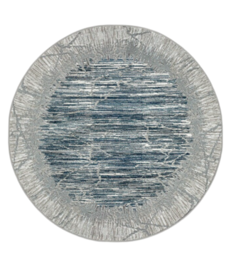 53852 Blue Indoor Abstract Modern Area Rug 8' x 8'