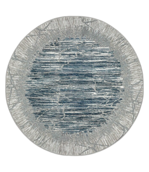 53852 Blue Indoor Abstract Modern Area Rug 8' x 8'