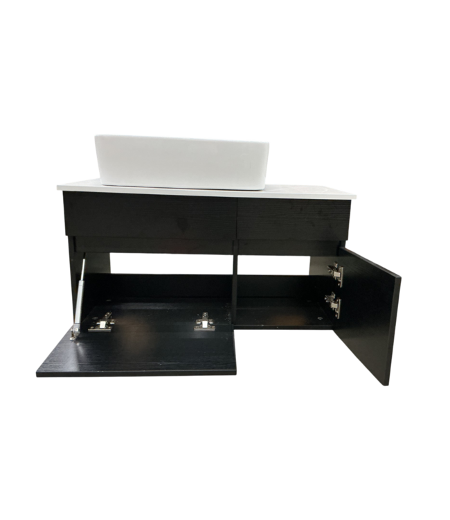 53855 Floating Bathroom Vanity With Ceramic Vessel Sink 31.5"W