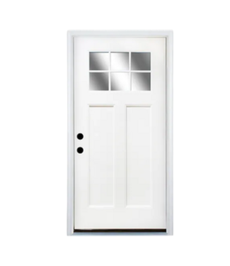 53856 36" W x 80" H Wht Exterior Door Glass Brickmould