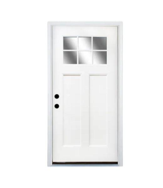 53856 36" W x 80" H Wht Exterior Door Glass Brickmould