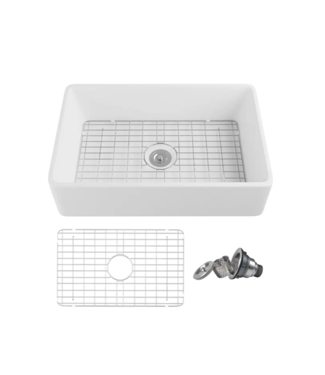 53858 Feast Farhouse Apron Front Ceramic Kitchen Sink