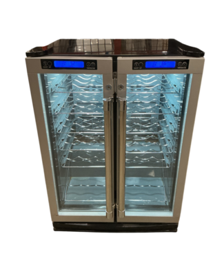 53859 Stainless Steel French Wine Cooler Mini Fridge 24"