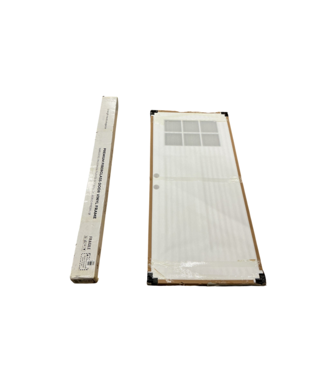 53856 36" W x 80" H Wht Exterior Door Glass Brickmould