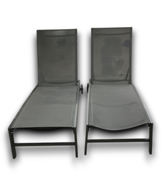 53857 Graphite Gray Outdoor Lounge Chairs Set of 2