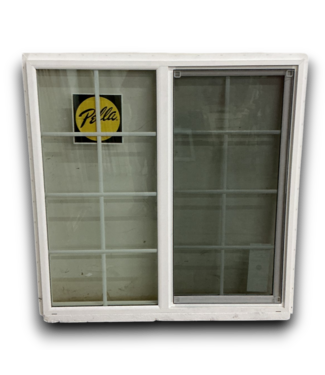 53862 White Vinyl Grid Sliding Window 47.5" x 47.5"