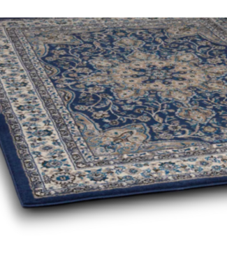 53864 Navy Rectangular Indoor Medallion Area Rug 8' x 10'
