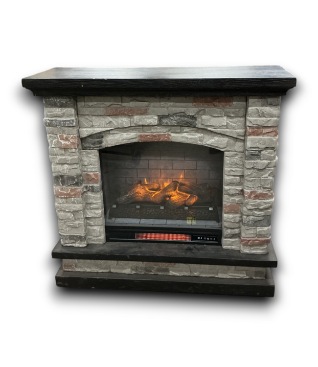53865 Sandstone Coffee Oak Infrared Electric Fireplace 43.5"