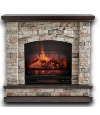 53865 Sandstone Coffee Oak Infrared Electric Fireplace 43.5"