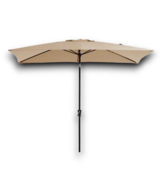 53869 Iron Beige Push Button Tilt Market Patio Umbrella 10'