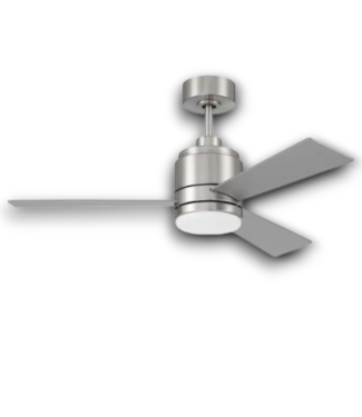 53868 Brushed Polished Nickel Ceiling Fan With Light 42"