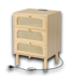 53871 Oak 3 Drawer Rattan Nightstand With Charging Station