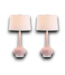 53875 Pair of Glass Teardrop Pink LED Table Lamps 30"