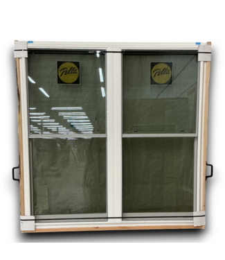 53877 White Vinyl Double hung Two Wide Window 71.5 x 71.5"