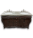 53878 Dark Cherry Double Bathroom Vanity With Granite Top 60"