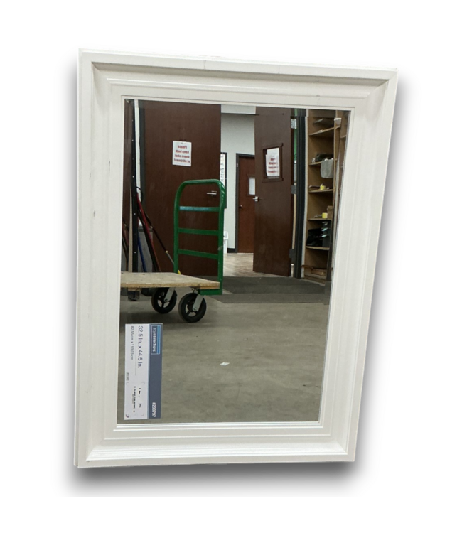 53881 Rectangle White Beveled Wall Mirror 32" W x 44" H
